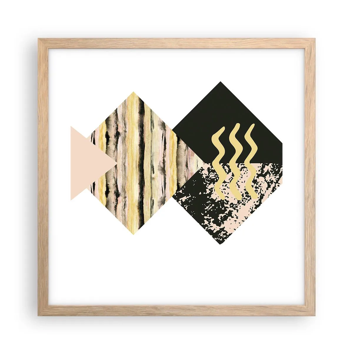 Poster in light oak frame - Not So Straightforward - 40x40 cm