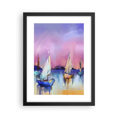 Poster in black frame - Direction: High Sees - 30x40 cm