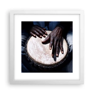 Poster in white frmae - Live at Your Own Rhythm - 30x30 cm
