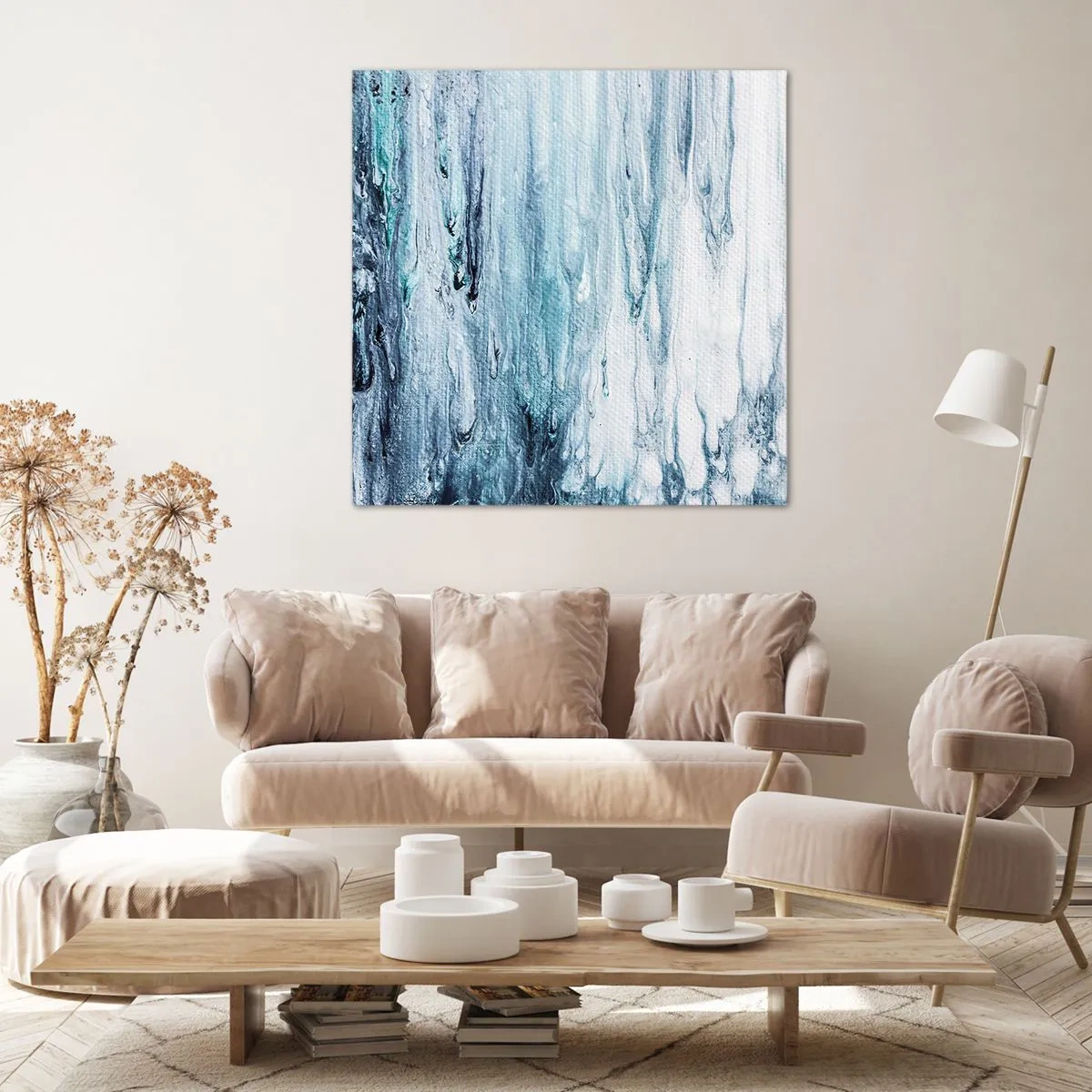 Canvas picture - Blue Icicles - 60x60 cm