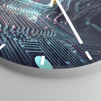 Clock face with lines