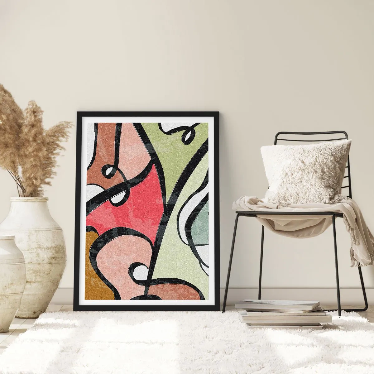 Poster in black frame - Pirouettes Among Colours - 40x50 cm