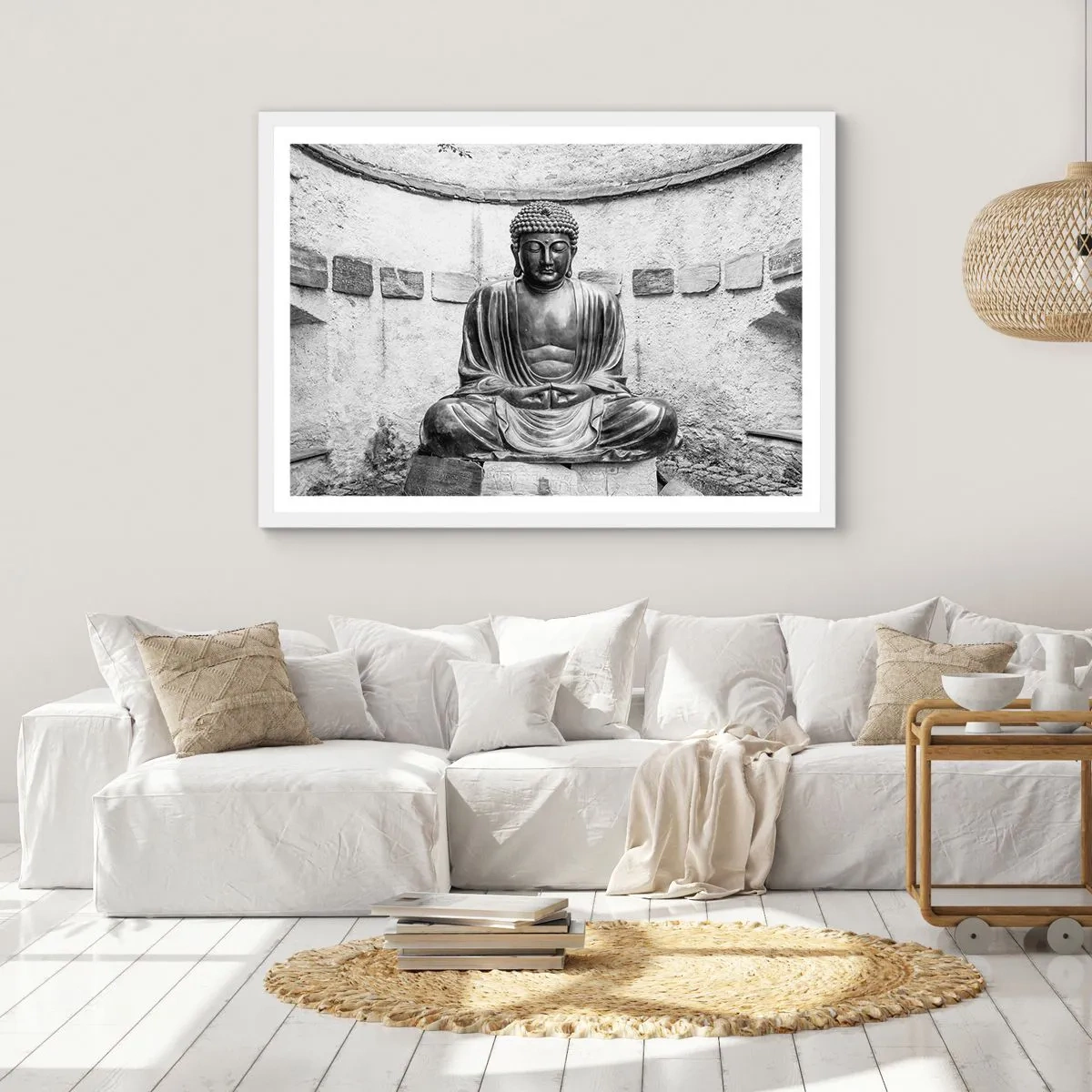 Poster in white frmae - At the Source of Peace - 50x40 cm