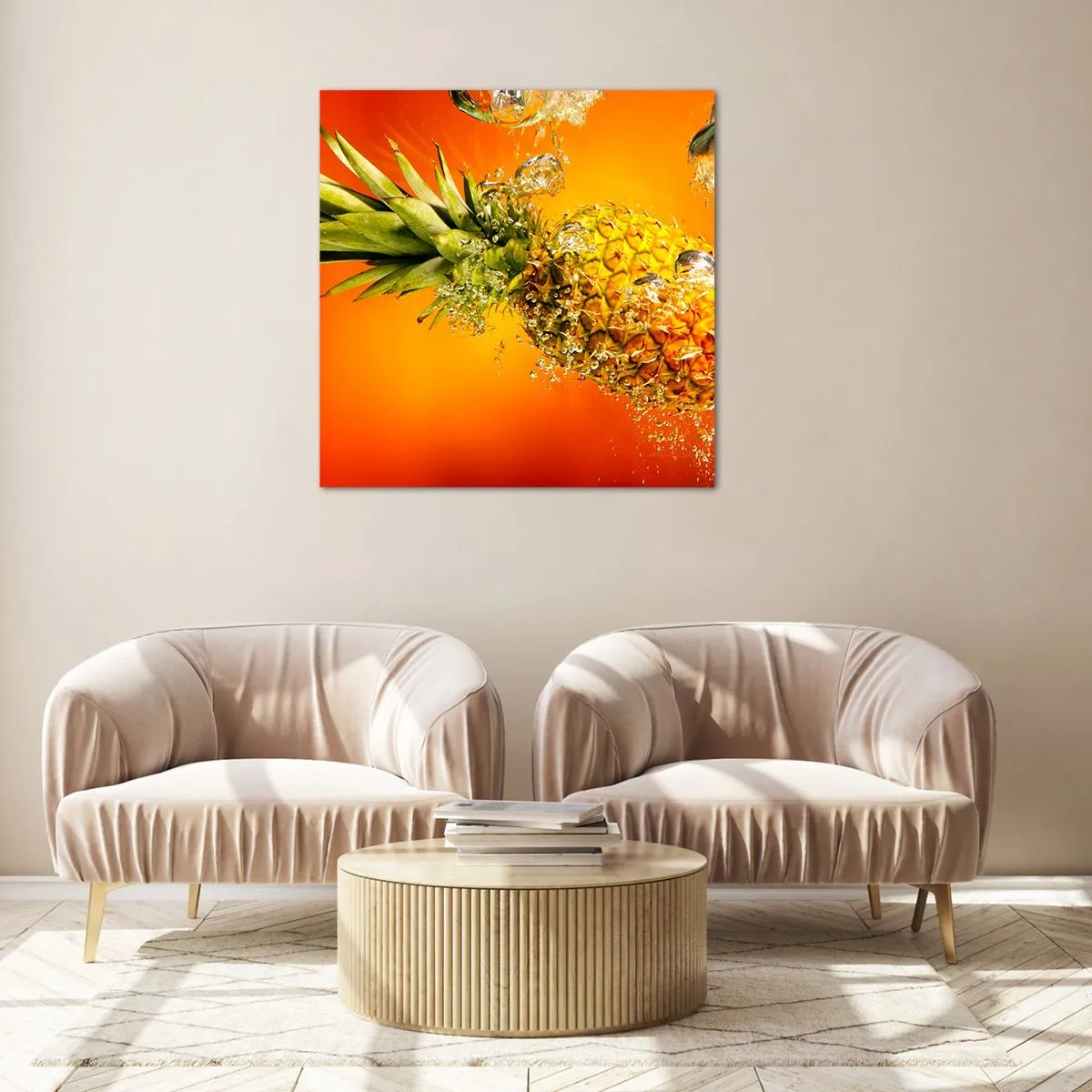 Glass picture - Tropical Juicy Freshness - 30x30 cm