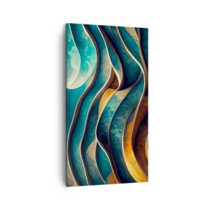 Canvas picture - Meanderings of Blue - 45x80 cm