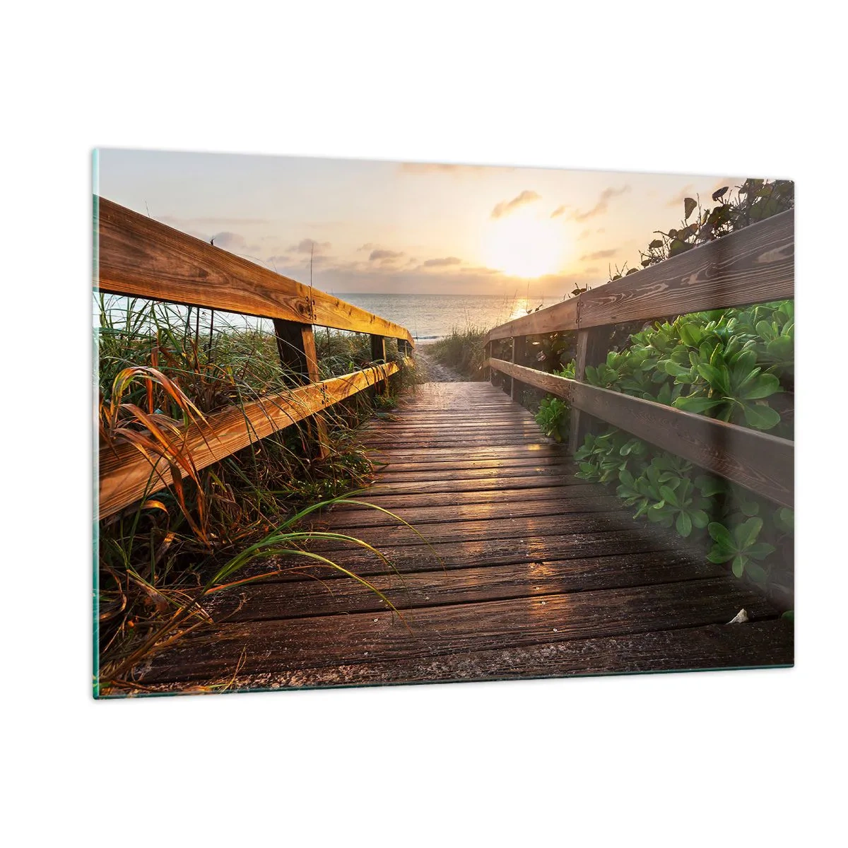 Glass picture - Straigh to the Shore - 120x80 cm