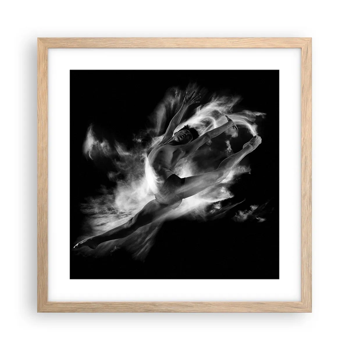 Poster in light oak frame - Stopped i in Flight - 40x40 cm