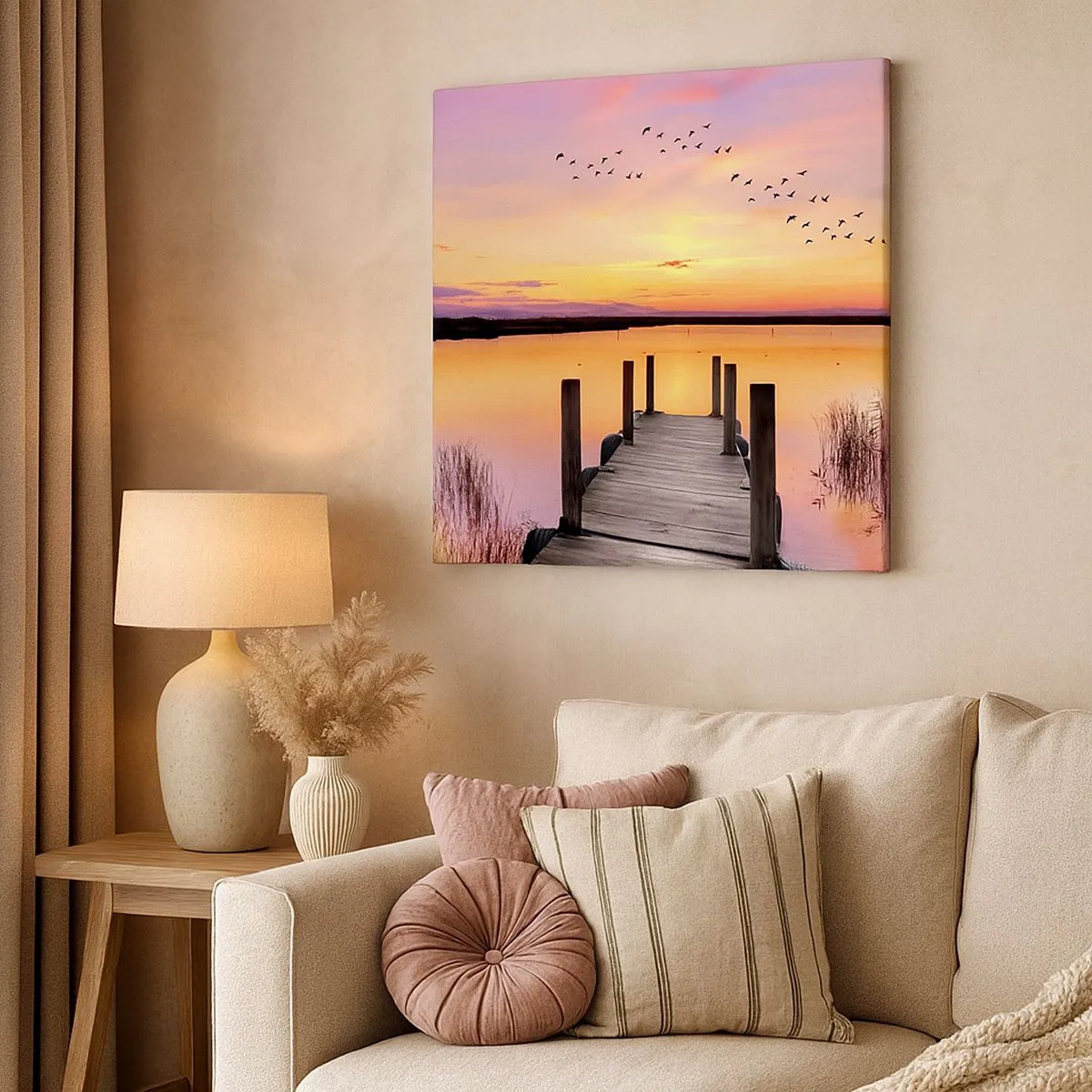 Canvas picture - Violet Quiet Dawn - 30x30 cm