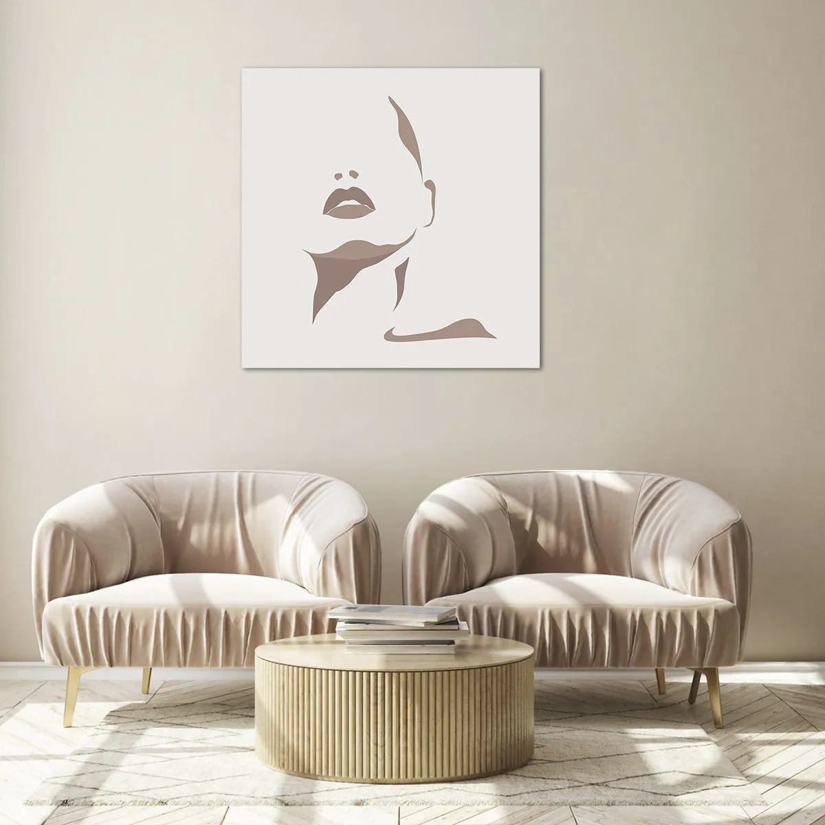 Glass picture - Created with Light and Shadow - 70x70 cm