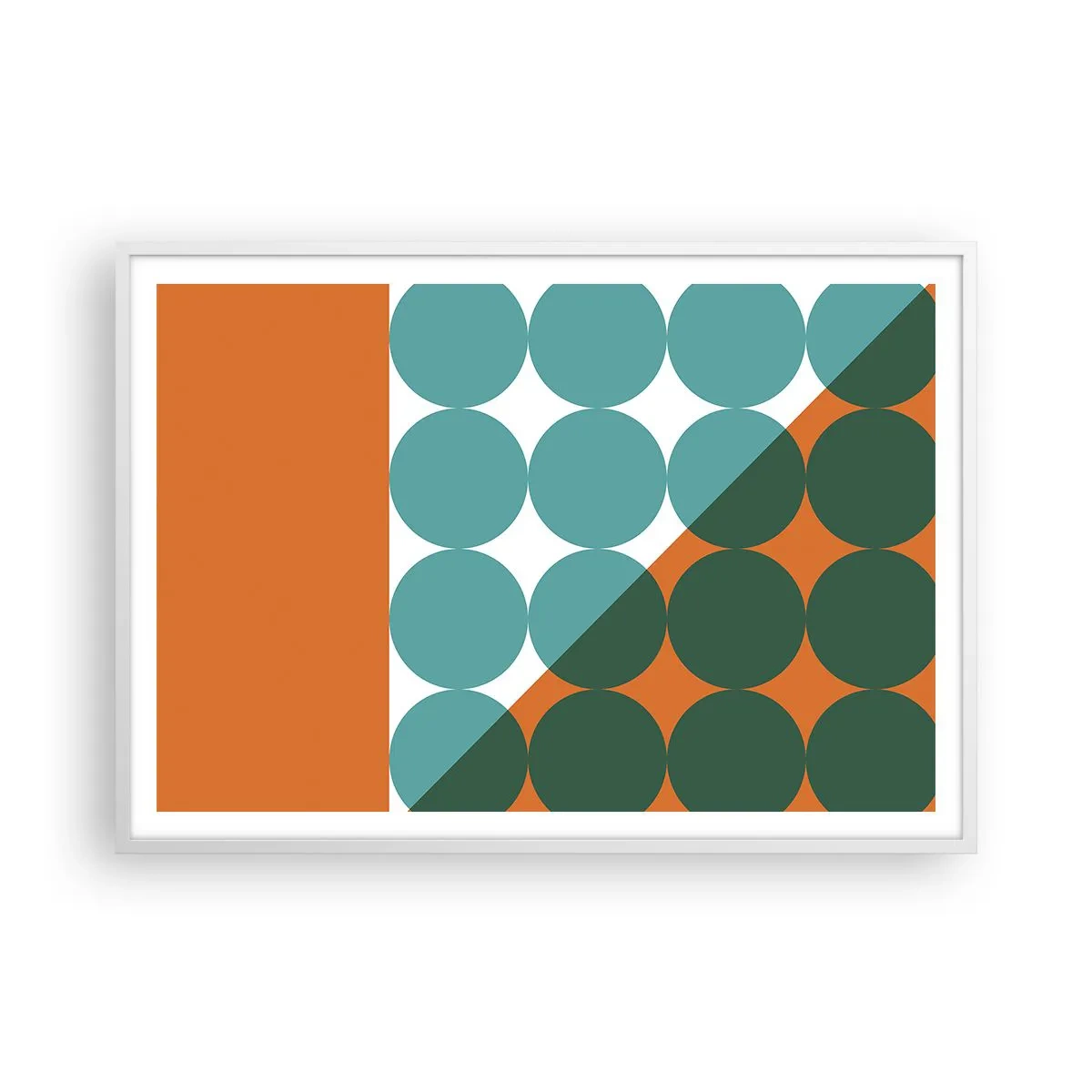 Poster in white frmae - Upwards and Diagonally - 100x70 cm