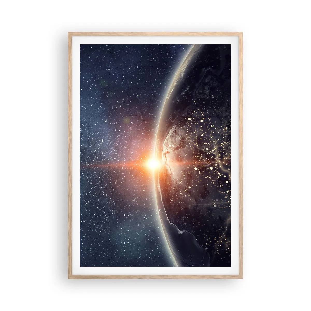 Poster in light oak frame - In a New Perspective - 70x100 cm