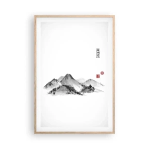 Poster in light oak frame - Further and Further - 61x91 cm