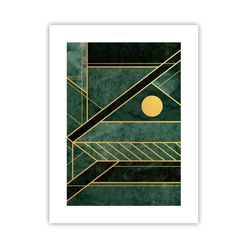 Poster - Dynamics of Gold and Azure - 30x40 cm