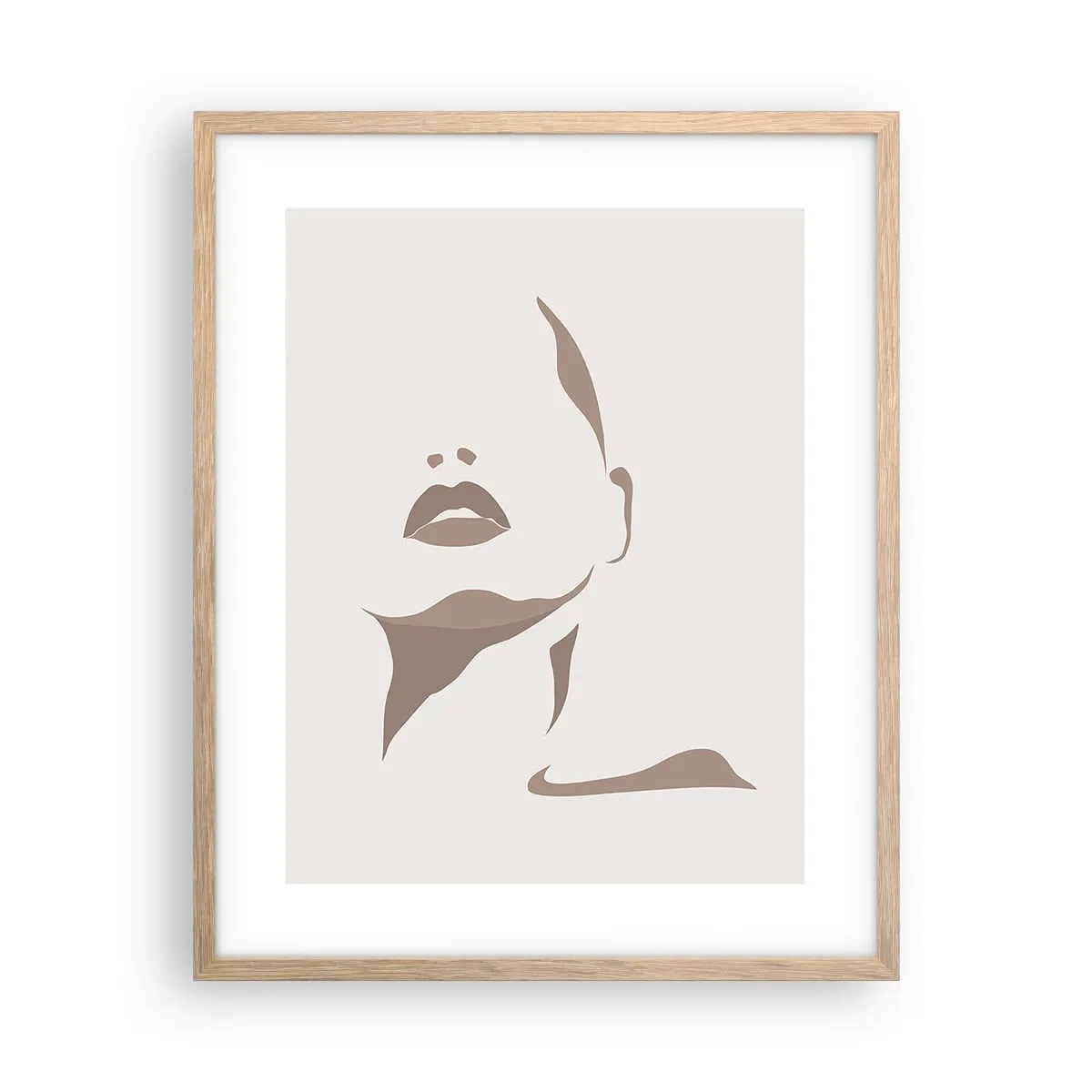 Poster in light oak frame - Created with Light and Shadow - 40x50 cm