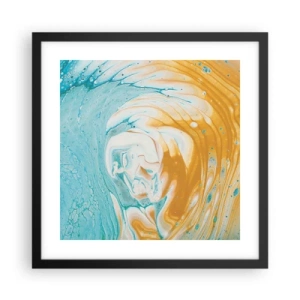 Poster in black frame - Pastel Swirl - 40x40 cm