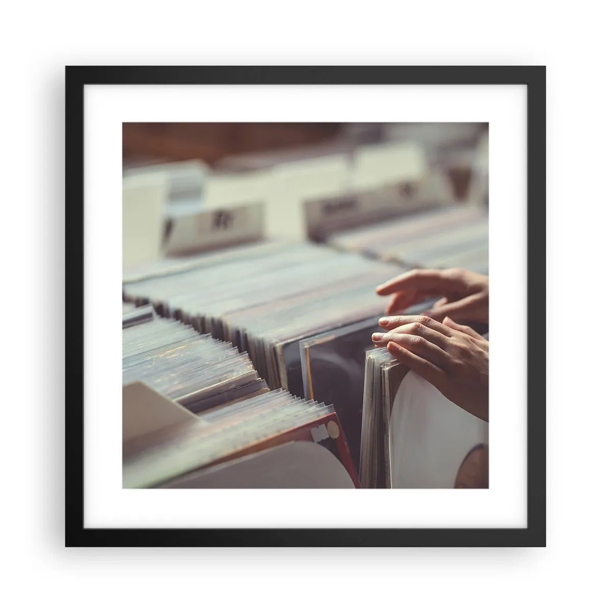 Poster in black frame - In Search of Good Vibes - 40x40 cm