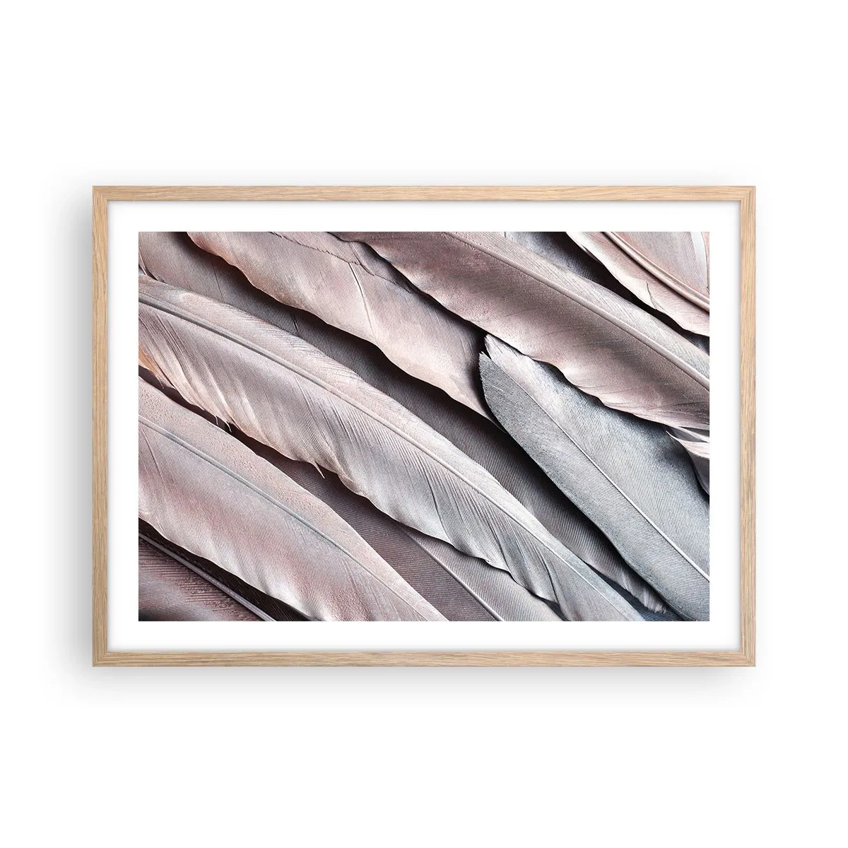 Poster in light oak frame - In Pink Silverness - 70x50 cm