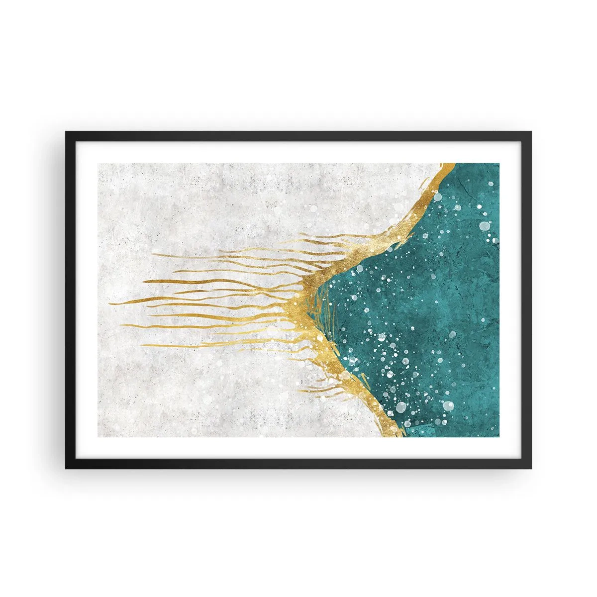 Poster in black frame - Golden Tide - 70x50 cm