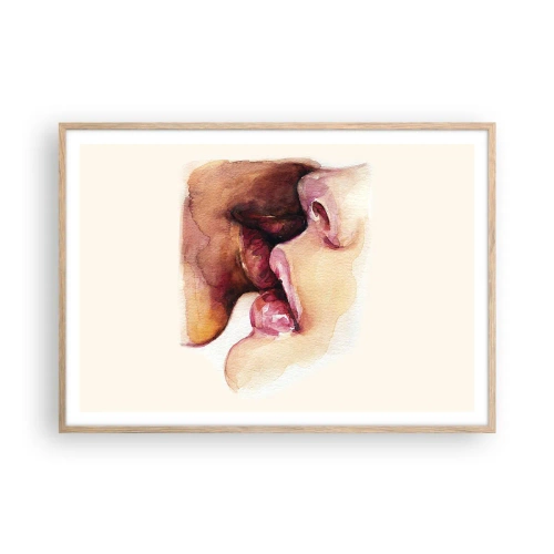 Poster in light oak frame - Like Night and Day, Earth and Heaven - 100x70 cm