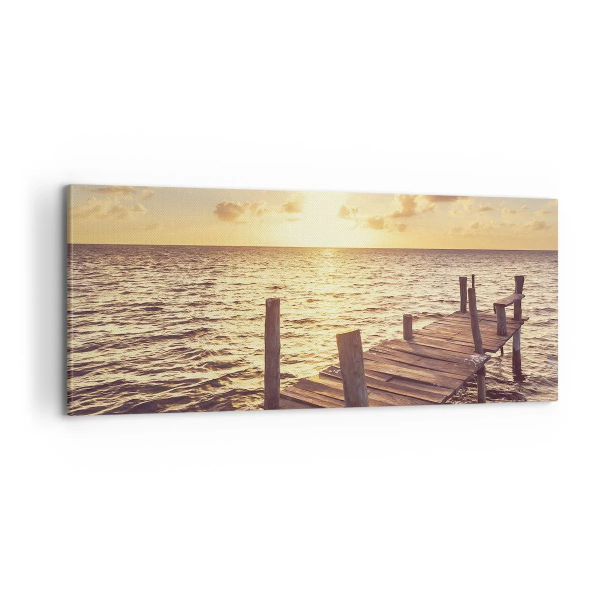 Canvas picture - Golden Land of Tranquility - 100x40 cm