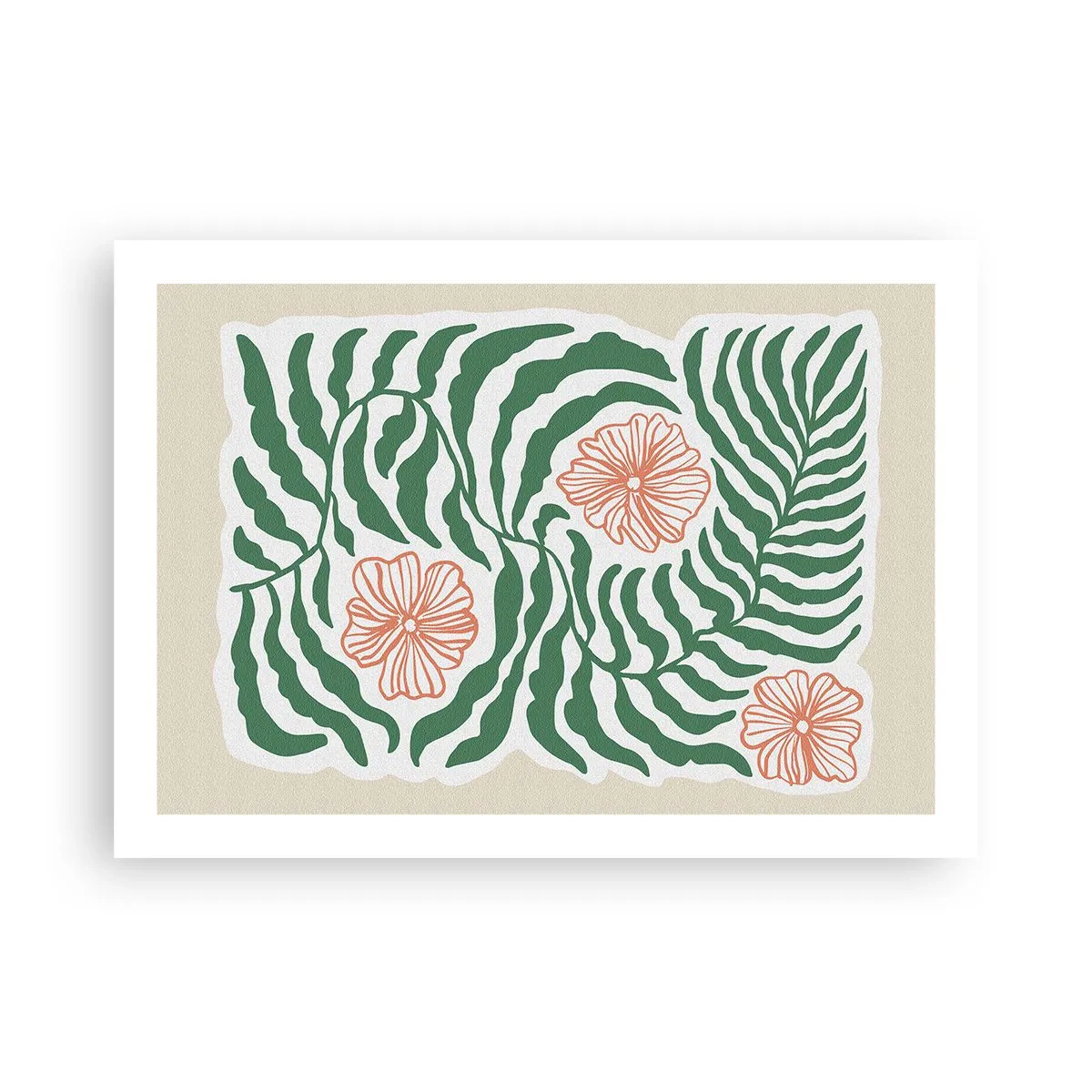 Poster - Blossoming in Green - 70x50 cm