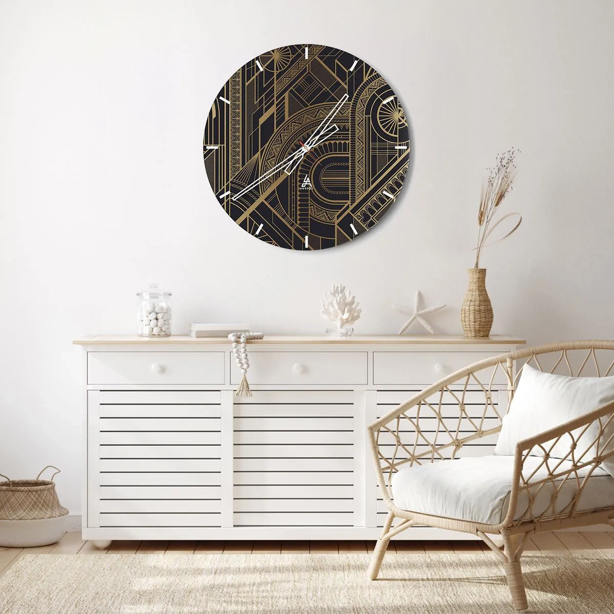 Wall clock - Clock on glass - Concepts, Ideas, Plans - 30x30 cm