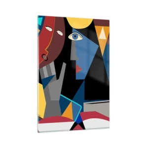 Glass picture - Conversation of Cubists - 80x120 cm