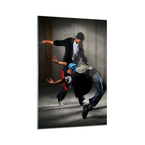 Glass picture - Dancing with Street Wind - 70x100 cm