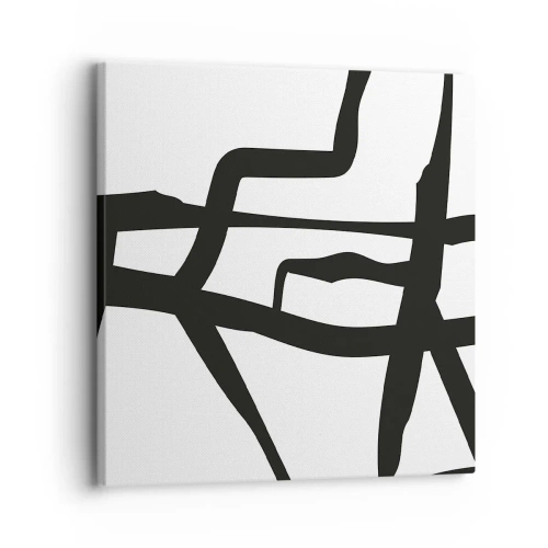 Canvas picture - Black and White Construction - 30x30 cm