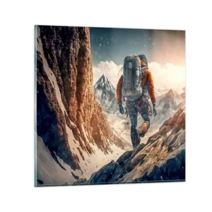 Glass picture - Lonely Warrior - 60x60 cm