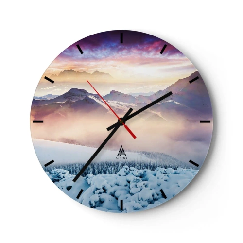 Wall clock - Clock on glass - Power and Purity of Nature - 40x40 cm
