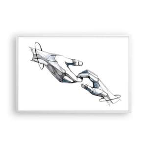 Poster in white frmae - Good Gesture - 91x61 cm