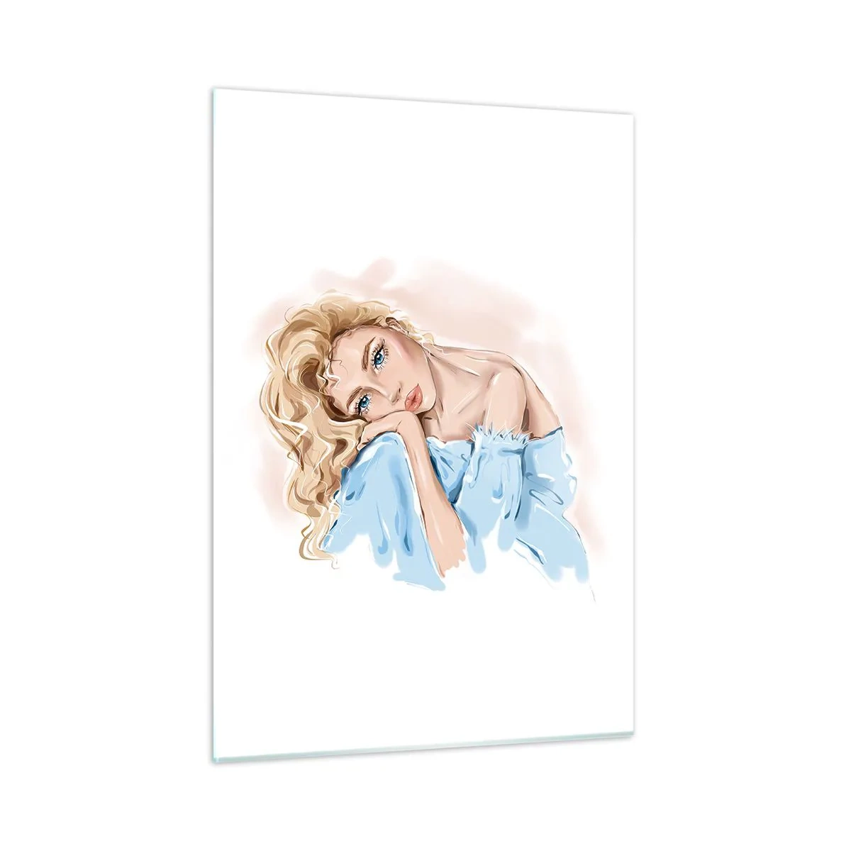 Glass picture - Dreamy in Blue - 50x70 cm