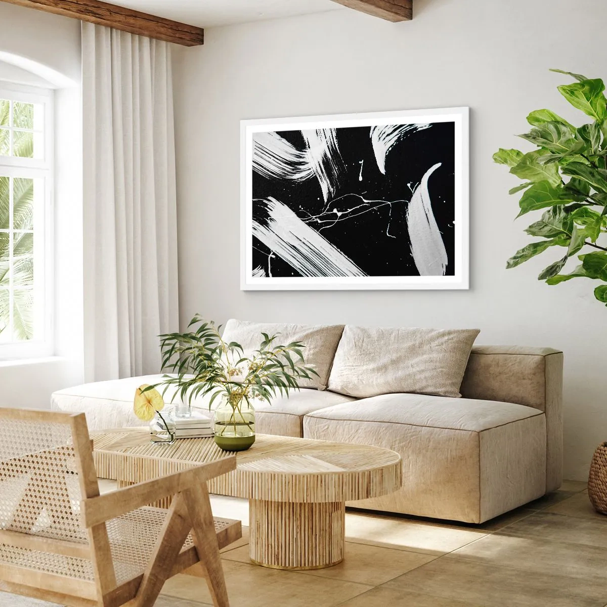 Poster in white frmae - Breaking the Darkness - 100x70 cm