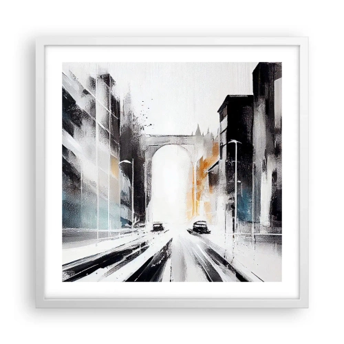 Poster in white frmae - Study of a City: Architecture and Movement - 50x50 cm