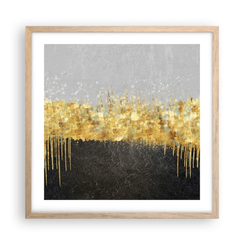 Poster in light oak frame - In and Up - 50x50 cm