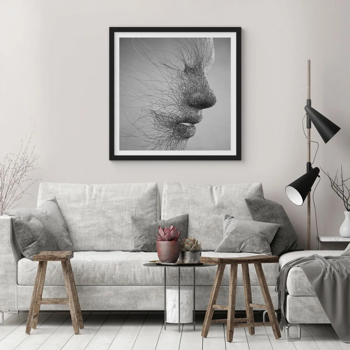 Poster in black frame - Spirit of the Wind - 30x30 cm