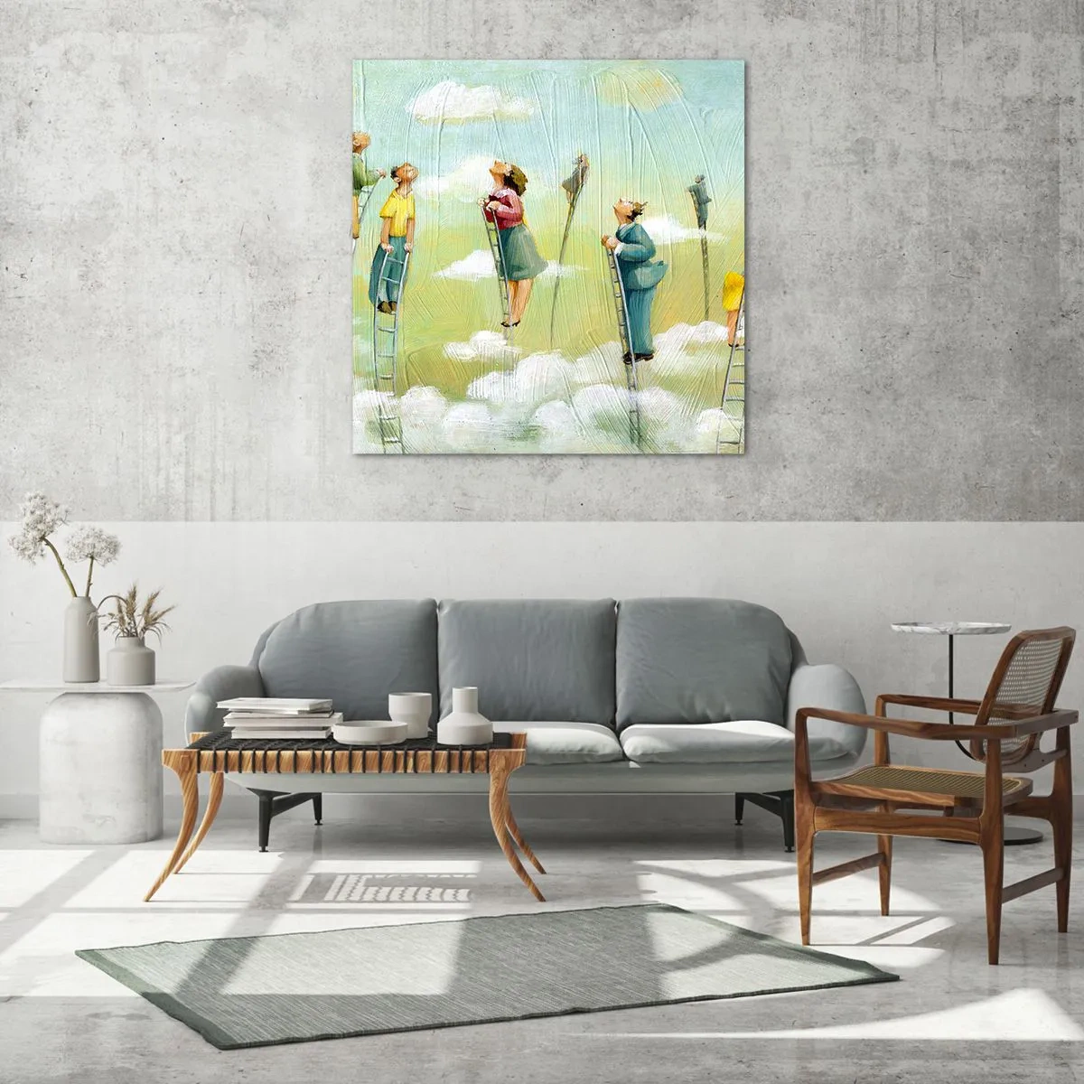 Glass picture - Following the Dream - 70x70 cm