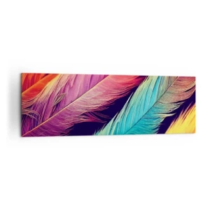 Canvas picture - Feathered Rainbow - 160x50 cm