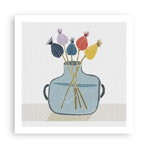 Poster - As Quiet as Poppies - 60x60 cm