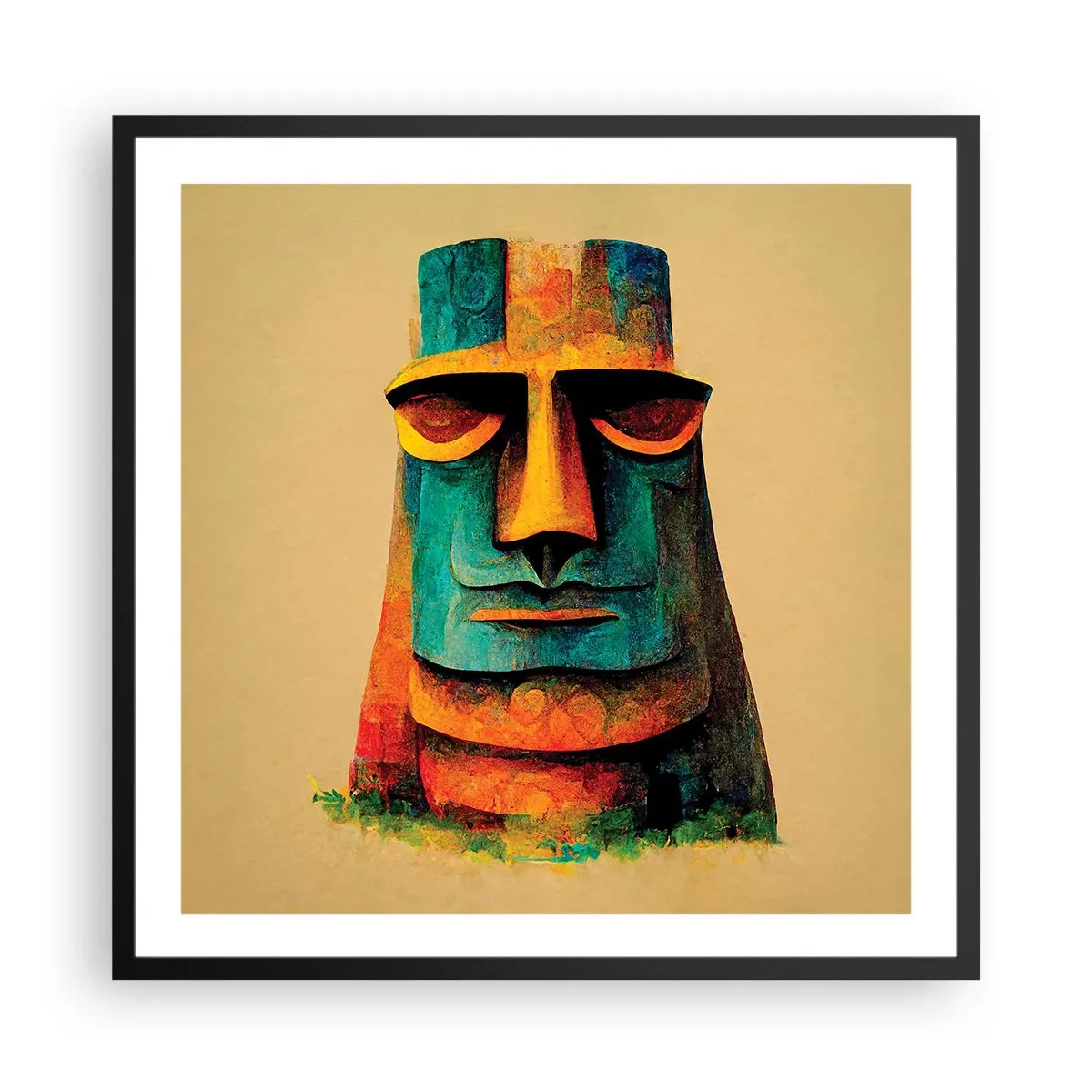 Poster in black frame - Statuesque but Friendly - 60x60 cm