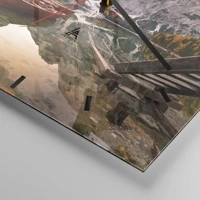 Clock face with lines