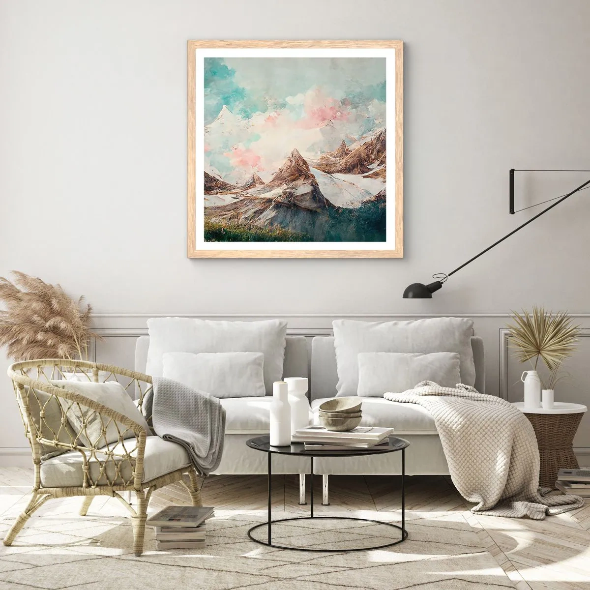 Poster in light oak frame - Rocky Blades - 30x30 cm