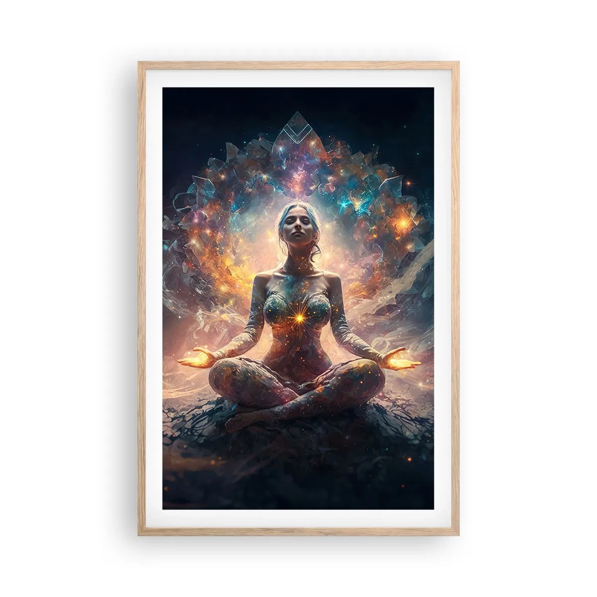 Poster in light oak frame - Good Energy Flow - 61x91 cm