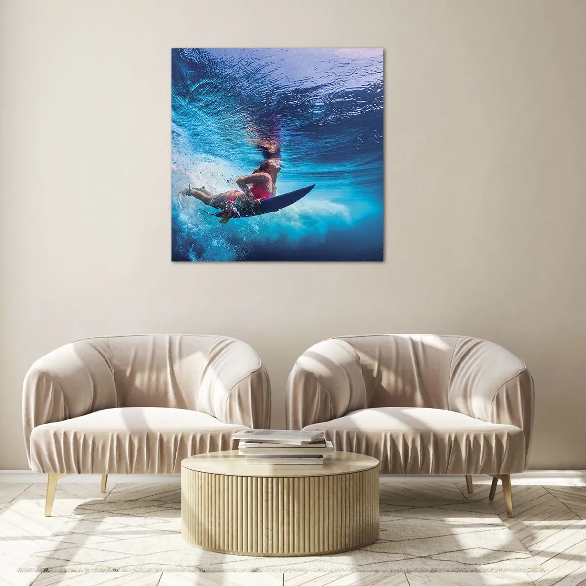 Glass picture - Depth of Joy - 40x40 cm