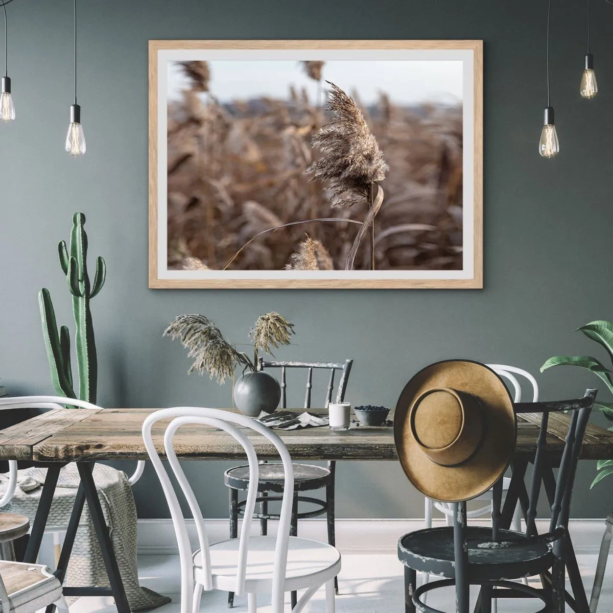 Poster in light oak frame - Time to Fly with the Wind - 50x40 cm