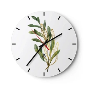 Wall clock - Clock on glass - All that Is Good - 40x40 cm