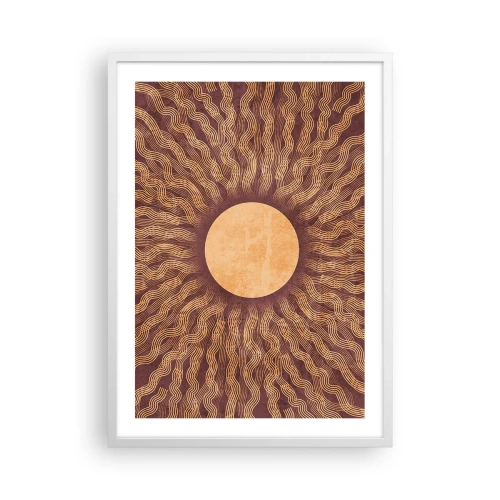 Poster in white frmae - Sun Icon - 50x70 cm