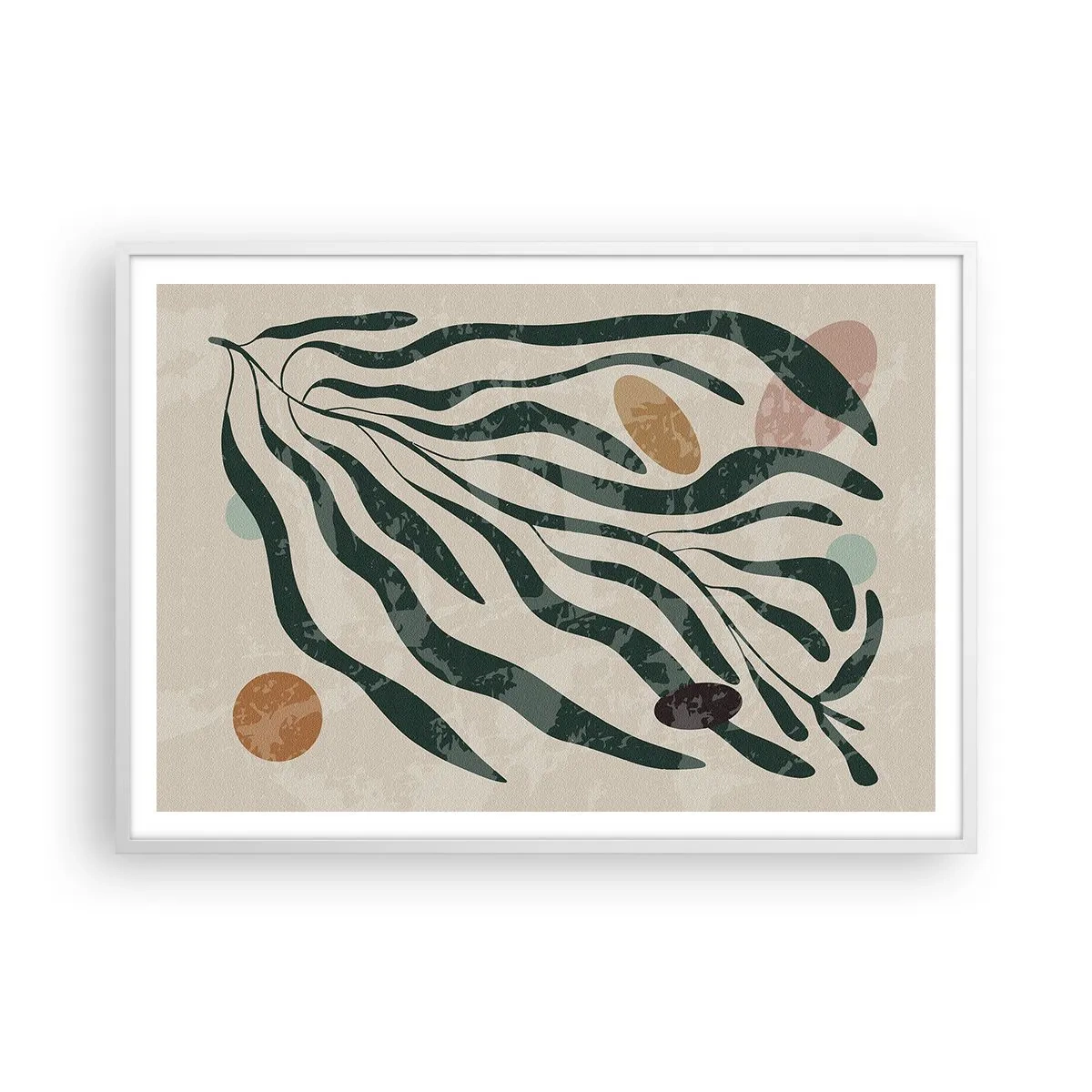 Poster in white frmae - Among the Green - 100x70 cm