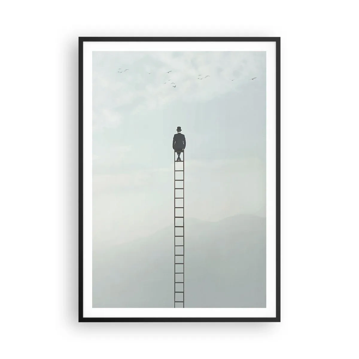 Poster in black frame - Rise above It - 70x100 cm